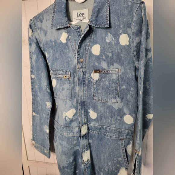 NWT Lee Union-Alls Women's  Coverall  Denim Splatter - Picture 3 of 11
